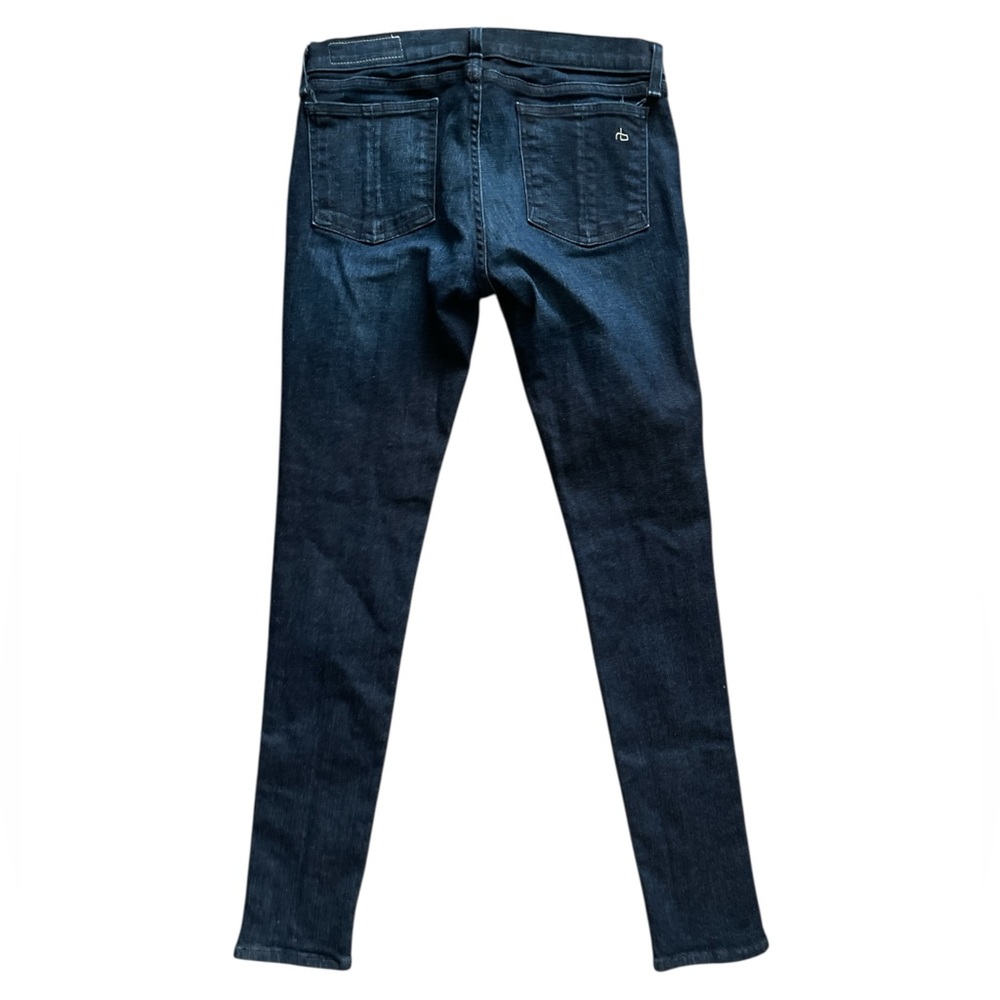 Rag & Bone Women's 29 Jean Dark Wash Kensington W1522K520ND Dark Zippers Moto - Picture 3 of 5